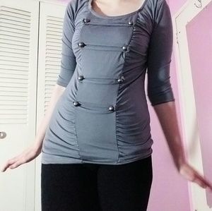 military gray blouse